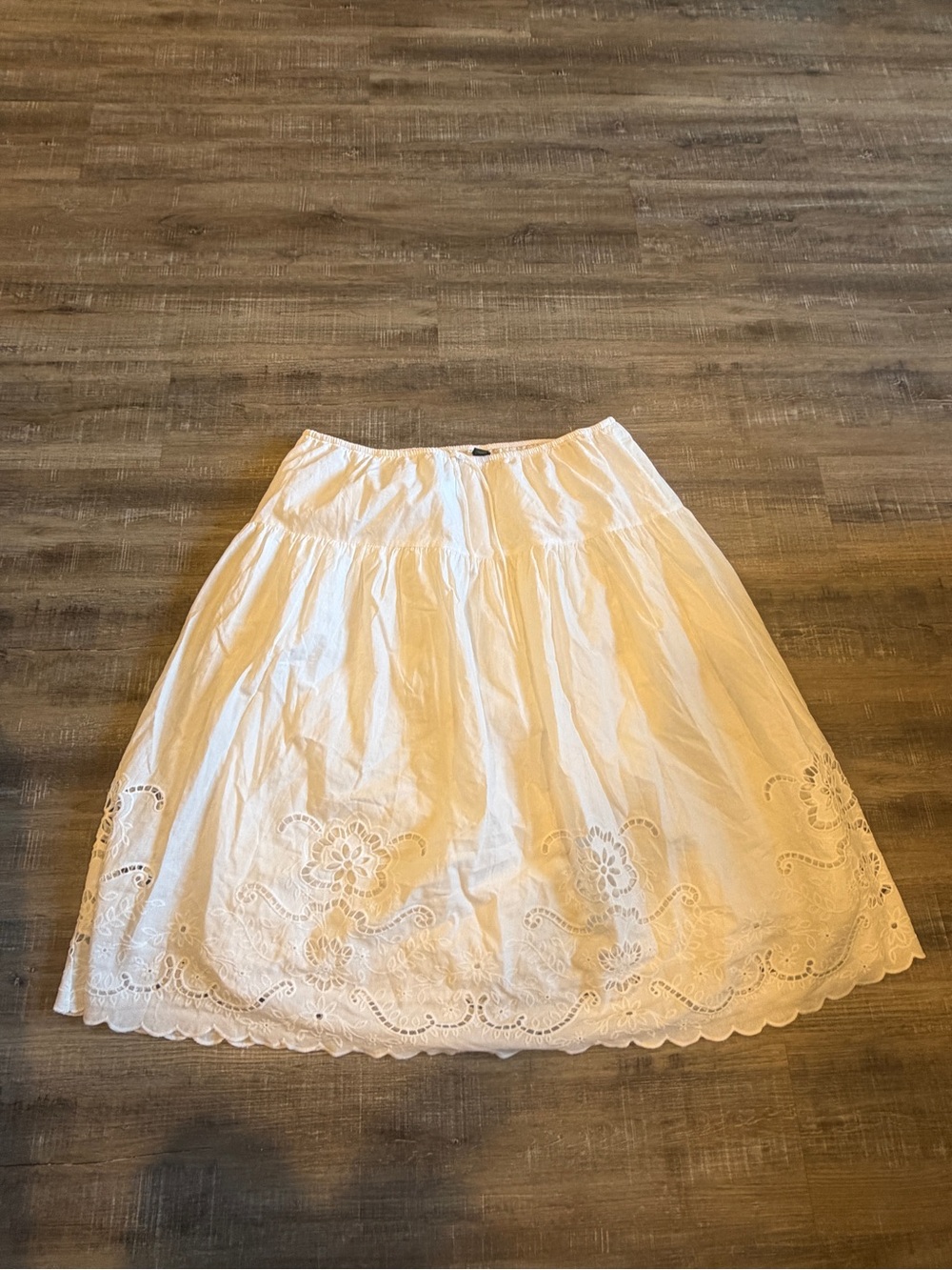 wild fable White Embroidered A-Line Skirt